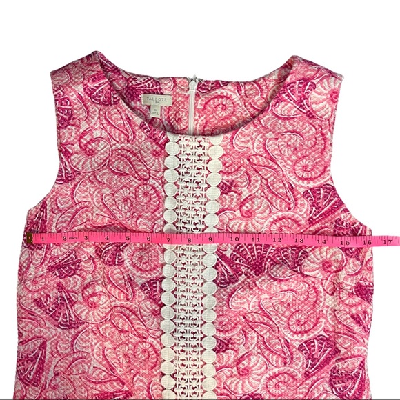Talbots Pink Seashell w/ appliqué Sundress Dress size 8 - Picture 7 of 14